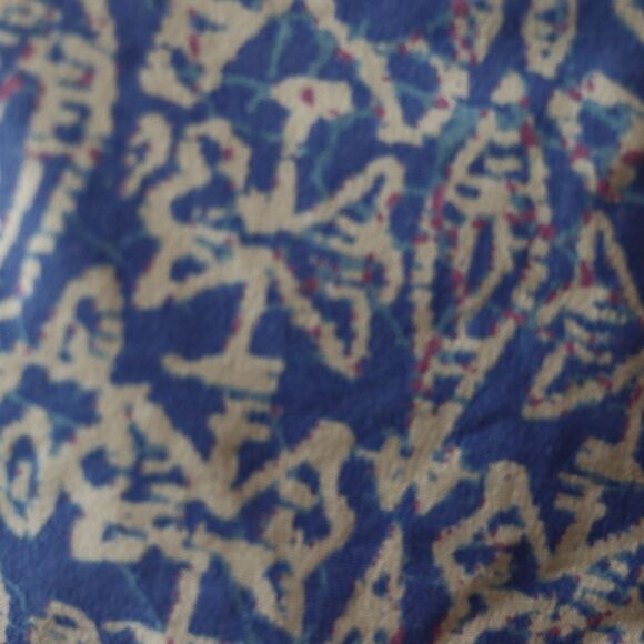 Vintage Sigrid Olsen Bold Blue & White Patterned Straight-Leg Pants Size 10 - Picture 9 of 15